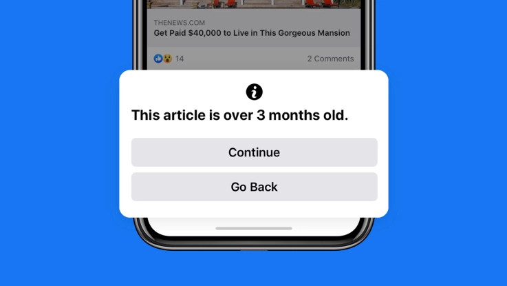Facebook rolls out new notification screen to alert users for sharing old news