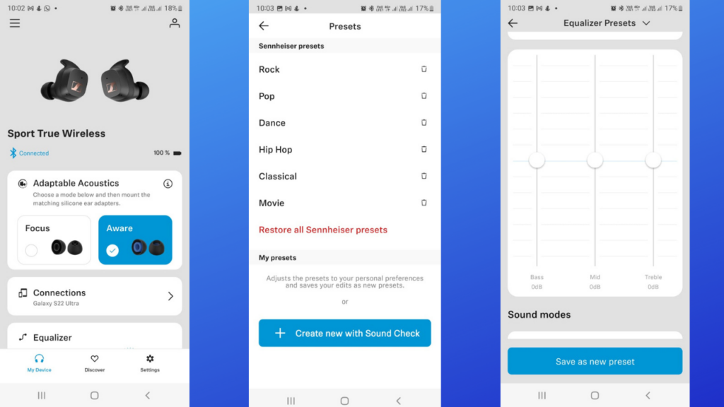 Sennheiser Sport True wireless app