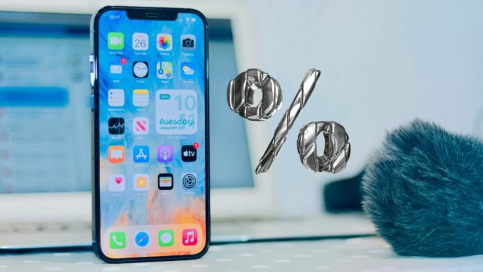 iphone battery percentage