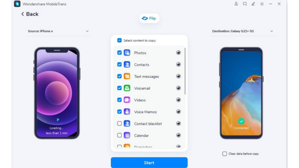 Wondershare MobileTrans on Android