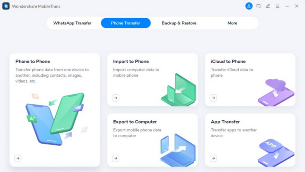 Wondershare MobileTrans on PC