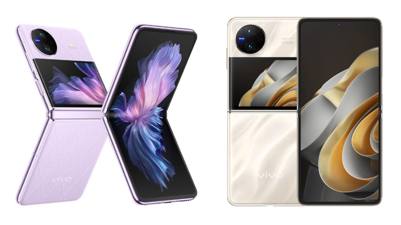 Vivo X Flip purple, gold