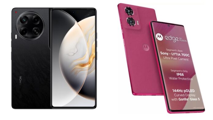 Tecno Camon 30 5g vs motorola edge 50 fusion