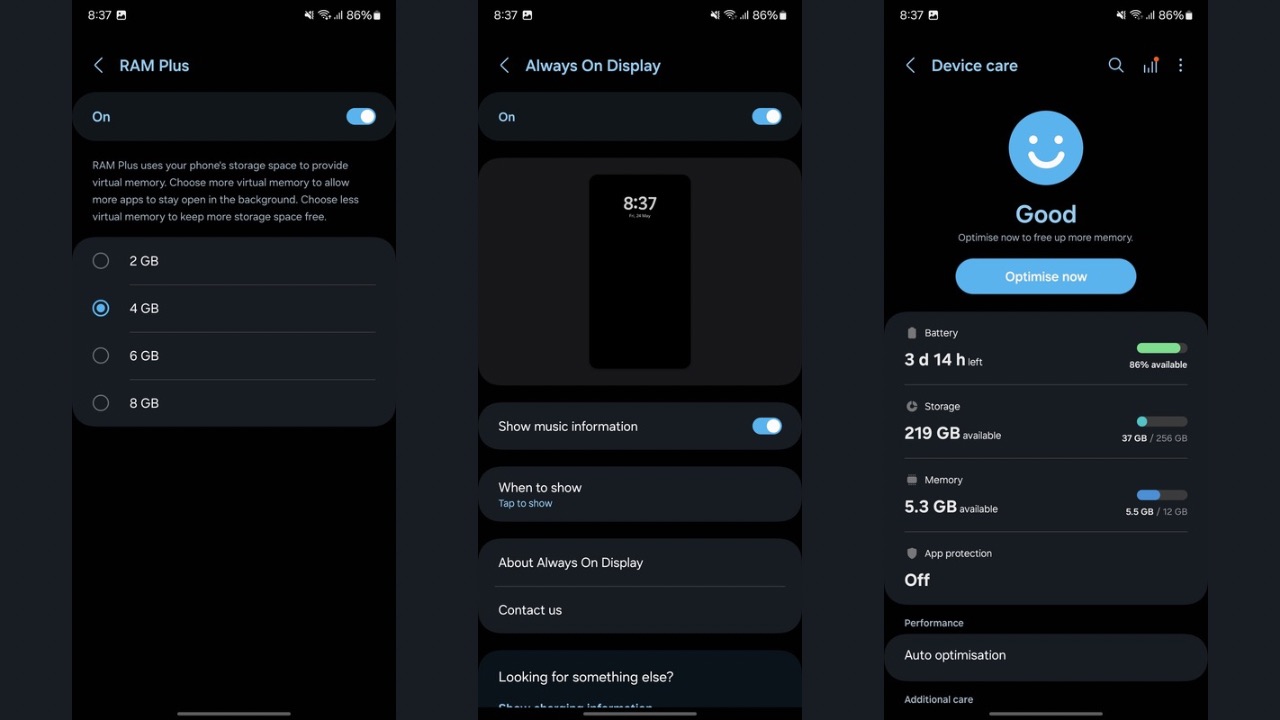 Galaxy f55 5g software review