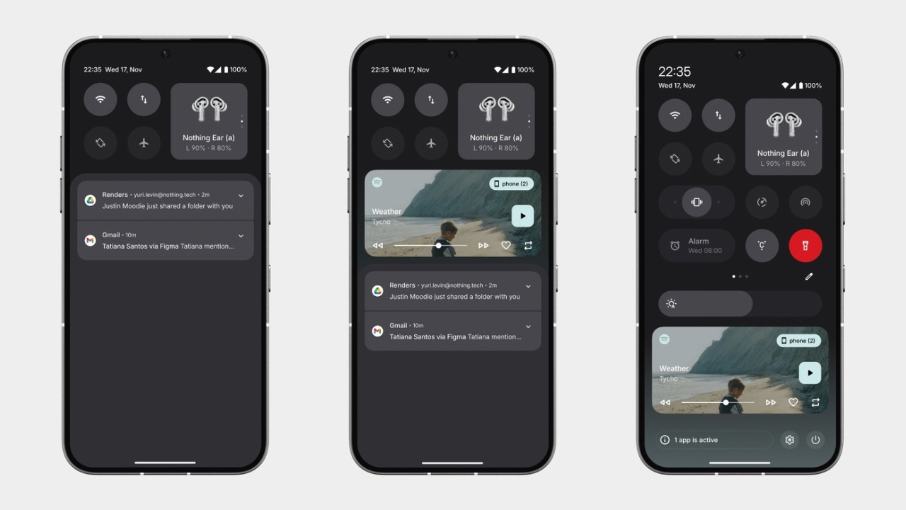 Nothing os 3 new quick settings shade