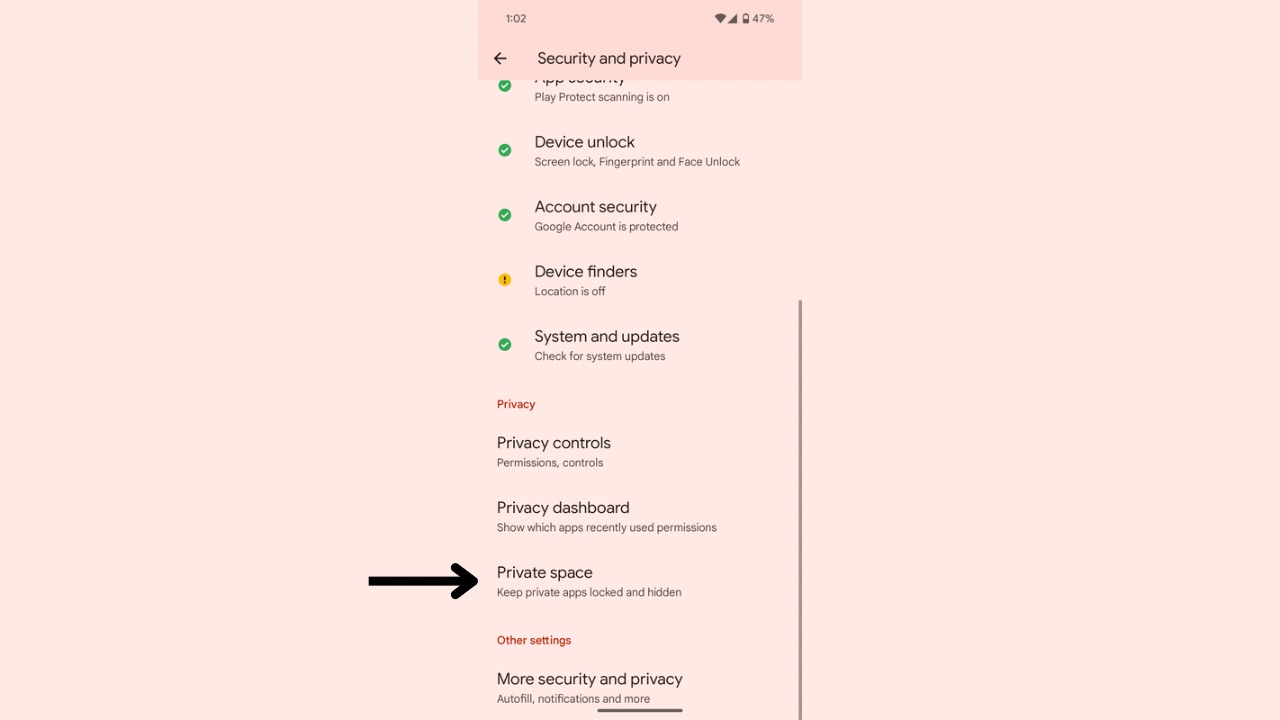 Private space android 15 pixel