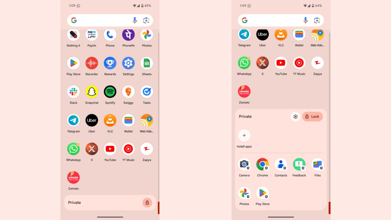 Private space on pixel phones android 15