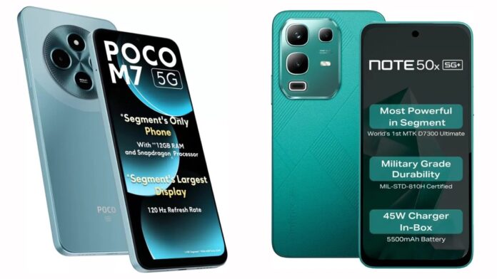 Infinix Note 50x 5G+ and Poco M7 5G