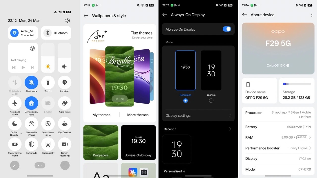 Oppo F29 5G customisation and UI