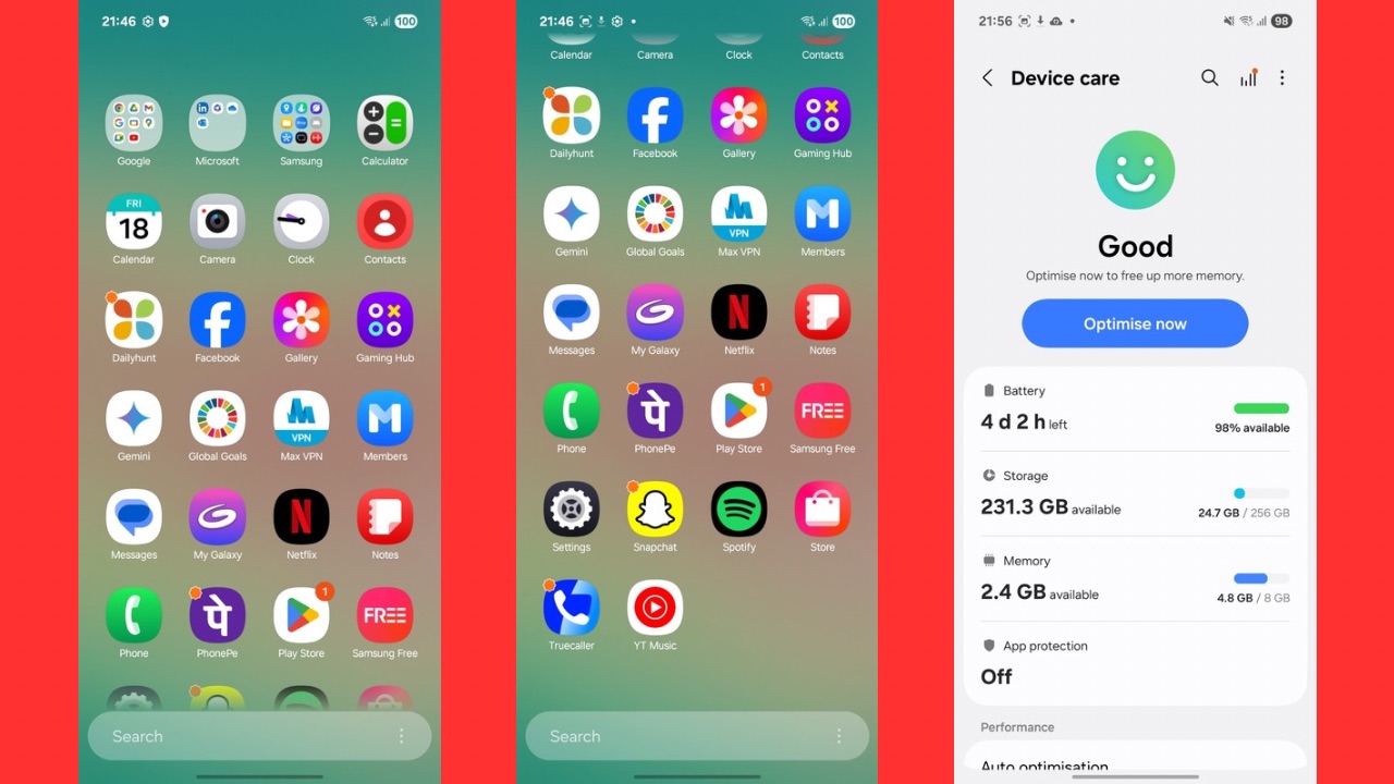 Galaxy A26 5G bloatware