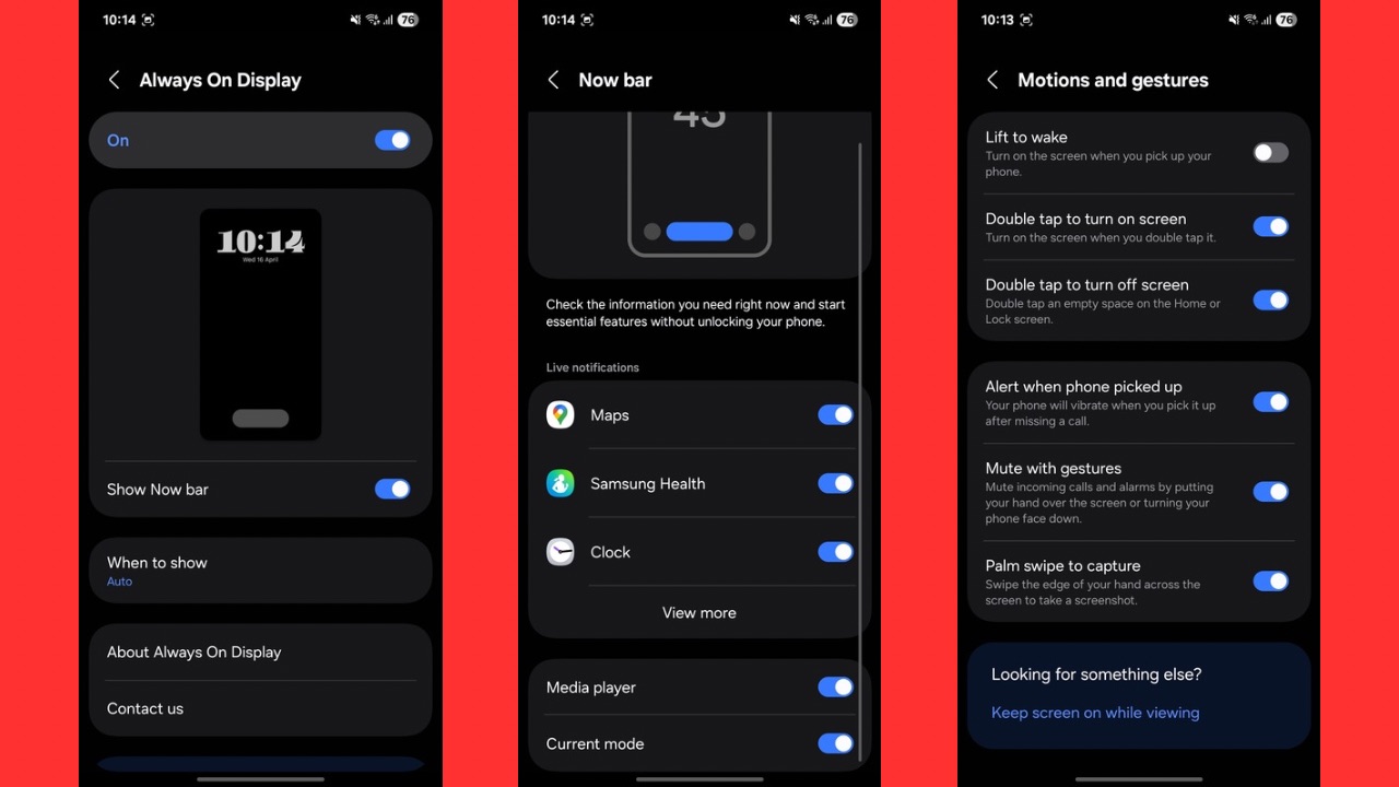 Galaxy A36 5G now bar
