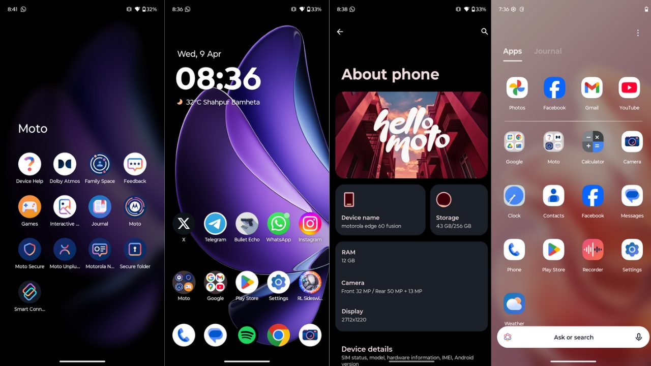 moto edge 60 fusion UI
