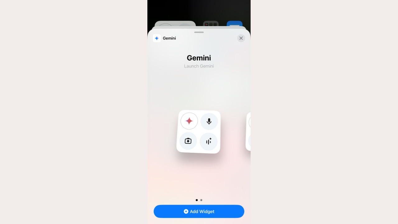 Gemini Widget from Google