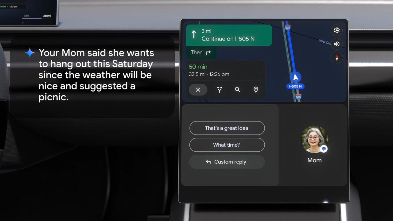 Gemini for Android Auto
