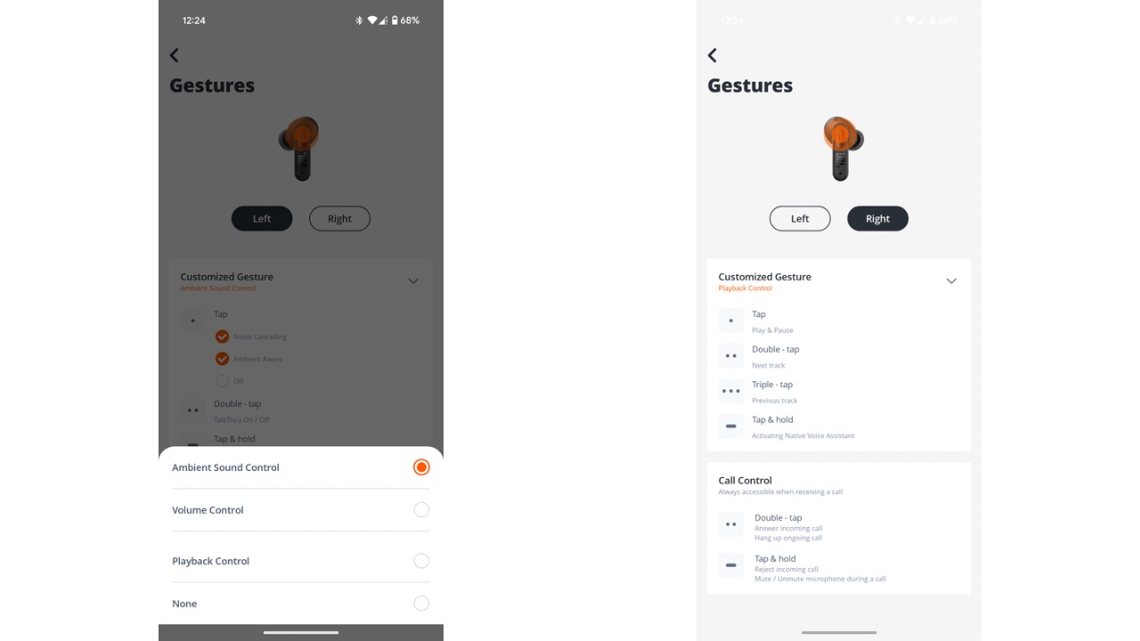 JBL Tune Beam 2 touch controls