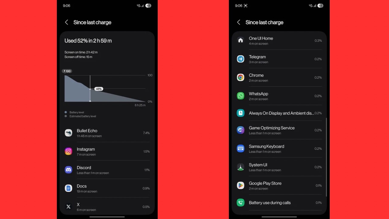 S25 edge battery cycle 3