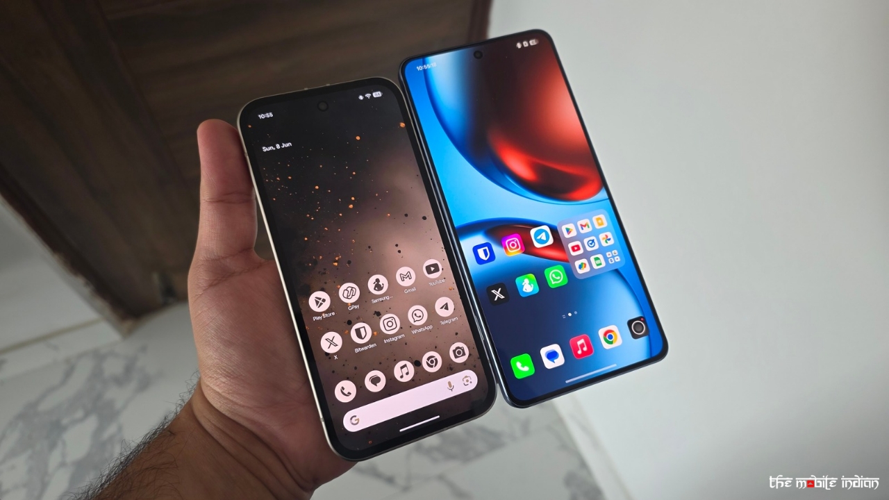 Pixel 9a and Realme GT 7 display
