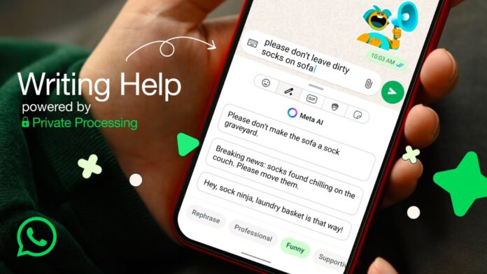 Writing help feature in WhatsApp