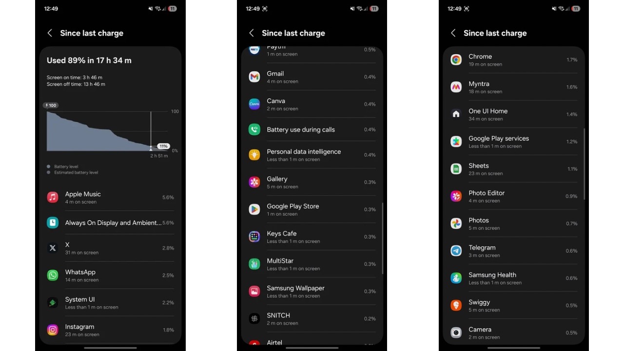 Galaxy Z Flip 7 battery stats 2