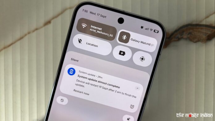 New September 2025 OTA update for Pixel 10 series