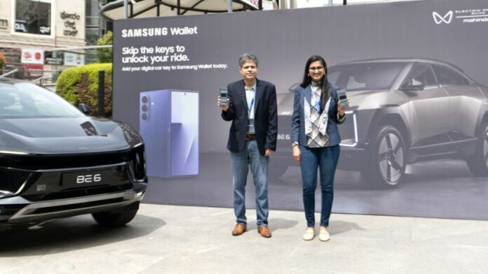 car key support for Mahindra Electric SUVs in Samsung Wallet